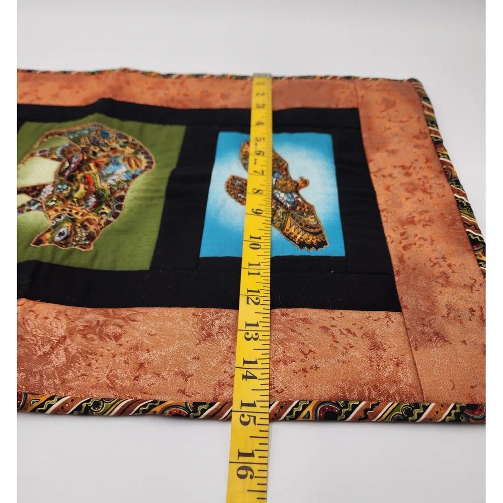 Hand Sewn Wall Art Native American Quilt‎ Artwork Yukon Canada  Bear Eagle Totem